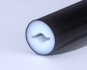 Tubo redondo preto Φ20 · Somente tubo vazio de silicone · Fita LED não inclusa
