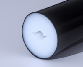 Tubo redondo preto Φ30 · Somente tubo vazio de silicone · Fita LED não inclusa