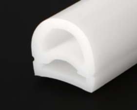 Tubo de perfil D D15 × 13 · Somente tubo vazio de silicone · Fita LED não inclusa