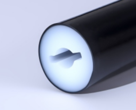 Tubo redondo preto Φ22 · Somente tubo vazio de silicone · Fita LED não inclusa
