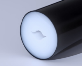Tubo redondo preto Φ33 · Somente tubo vazio de silicone · Fita LED não inclusa