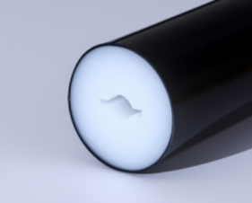 Tubo redondo preto Φ26 · Somente tubo vazio de silicone · Fita LED não inclusa